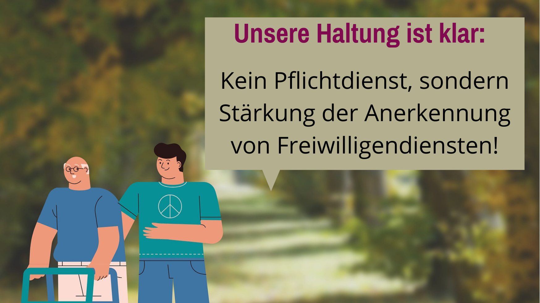 Unsere Haltung ist klar